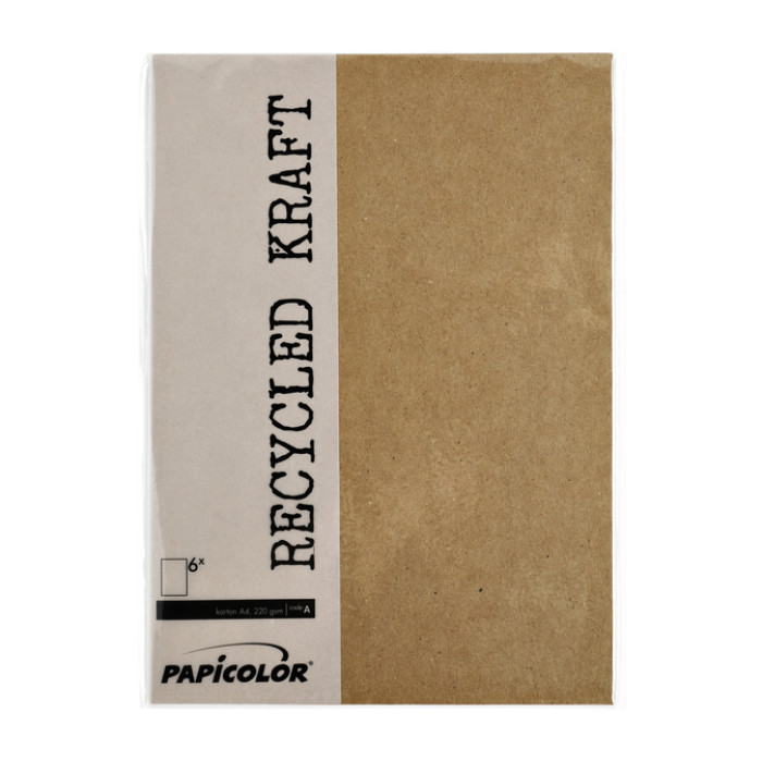 Kopieerpapier Papicolor A4 220gr 6 vel kraft bruin