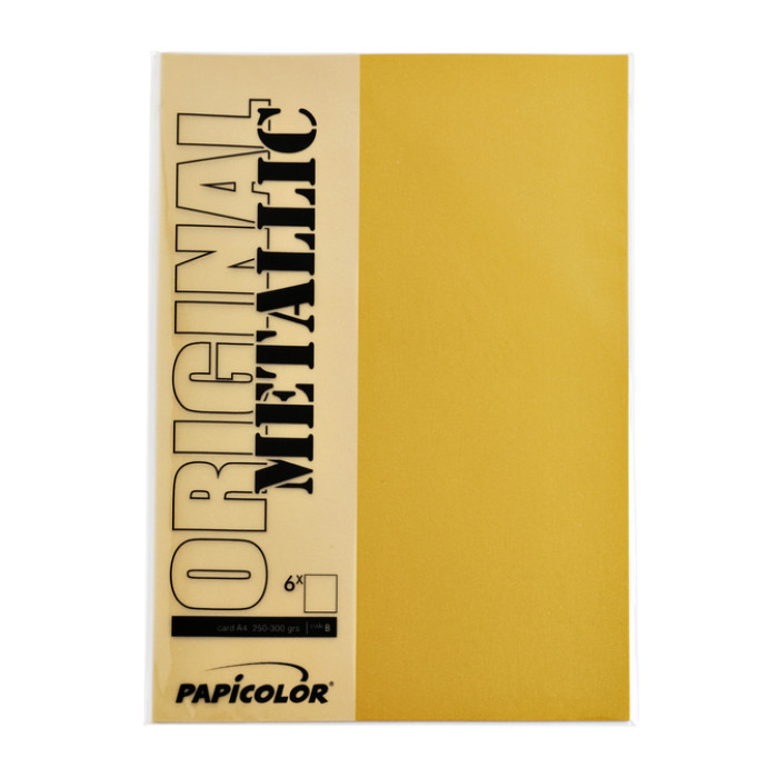 Kopieerpapier Papicolor A4 300gr 3 vel metallic goud