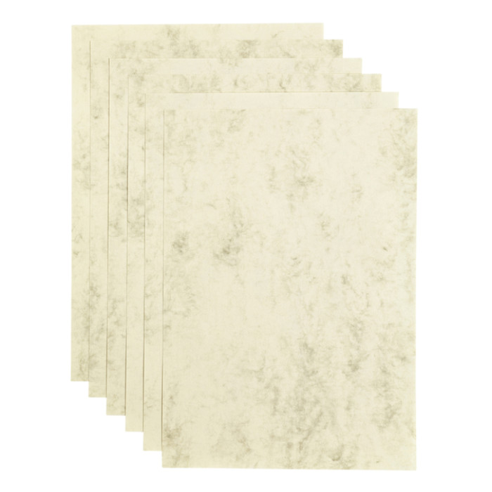 Kopieerpapier Papicolor A4 200gr 6 vel marble ivoor