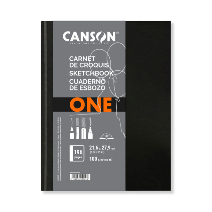 Schetsboek Canson Art Book One hardcover 98vel 100gr 216x279mm wit