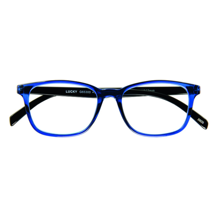 Leesbril I Need You +1.00 dpt Lucky blauw-zwart