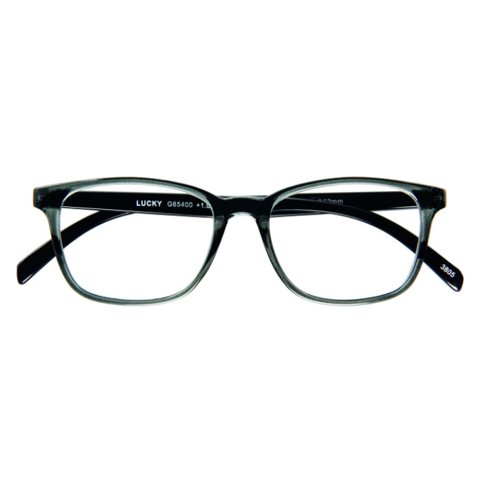 Leesbril I Need You +1.00 dpt Lucky grijs-zwart