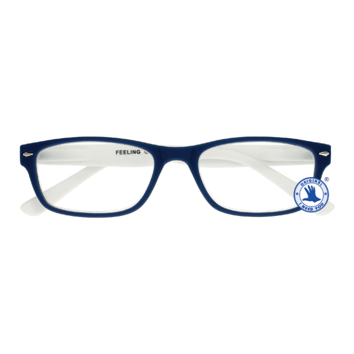 Leesbril I Need You +3.00 dpt Feeling blauw-wit