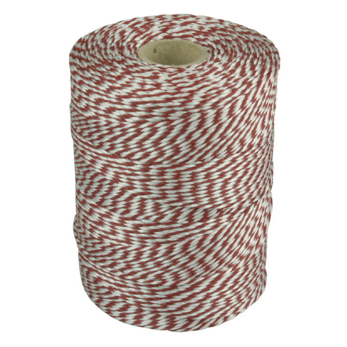 Touw Muller katoen 180 meter rood/wit