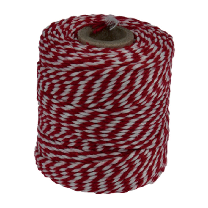 Touw Muller katoen 50 gram 45 meter rood/wit