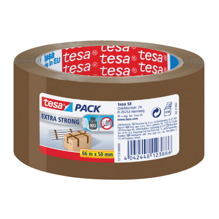 Verpakkingstape tesapack® Extra Strong 66mx50mm PVC bruin