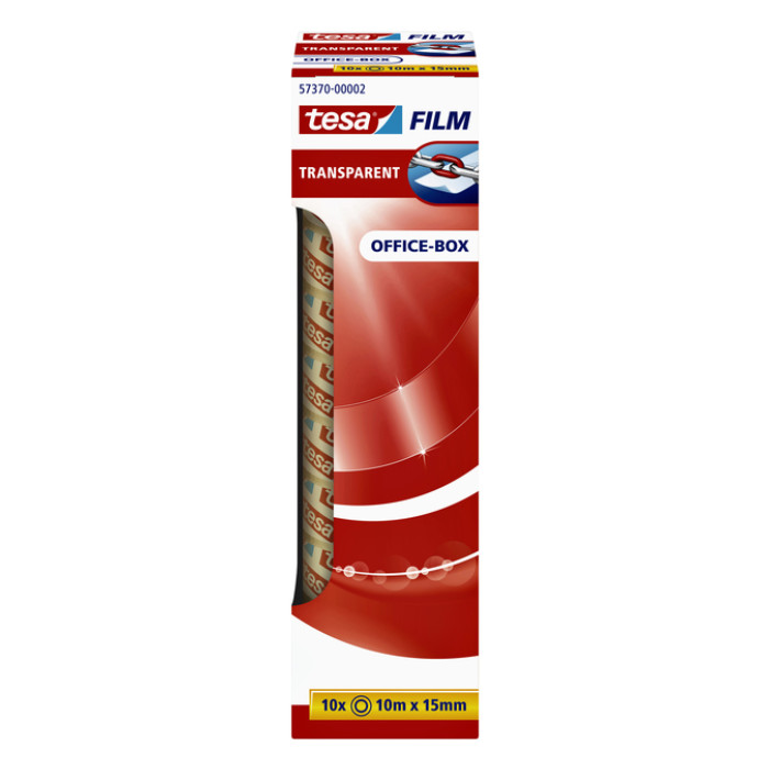Plakband tesafilm®  10mx15mm transparant 10 rollen,