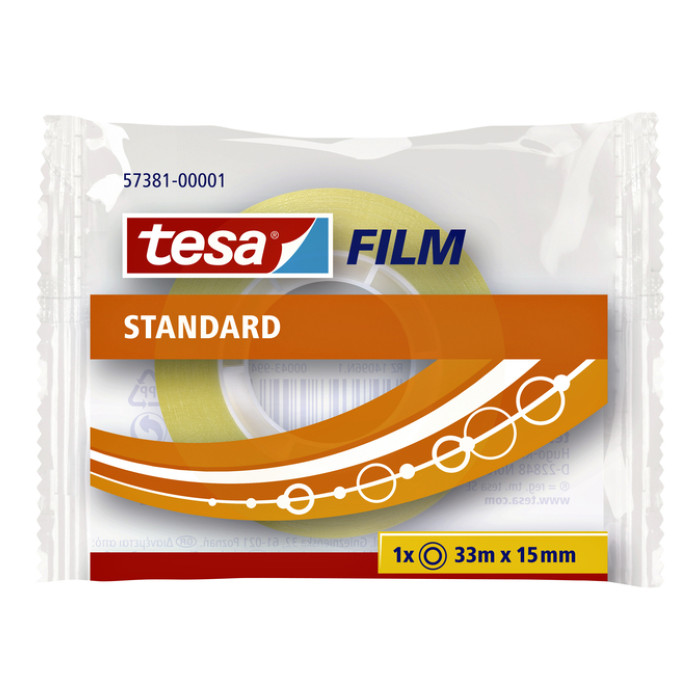 Plakband tesafilm® Standaard 33mx15mm transparant