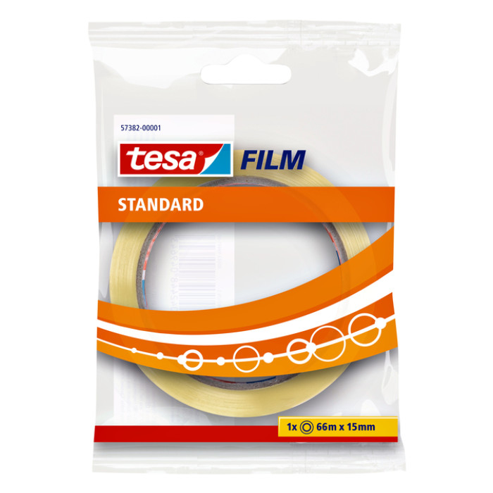Plakband tesafilm® Standaard 66mx15mm transparant