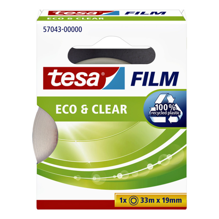 Plakband tesafilm® Eco & Clear 33mx19mm transparant