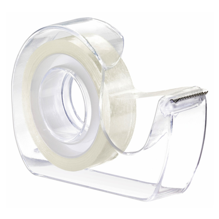 Tape tesafilm® dubbelzijdig  12mmx7,5m transparant met dispenser