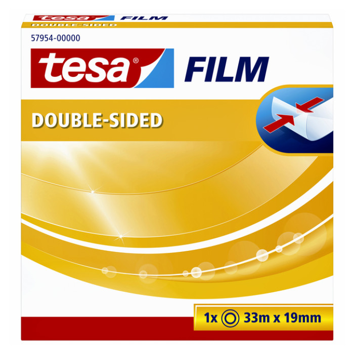 Dubbelzijdig plakband tesafilm® 33mx19mm transparant