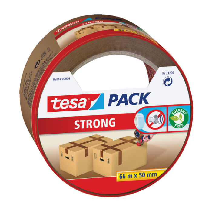 Verpakkingstape tesapack® Strong 66mx50mm bruin