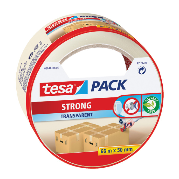 Verpakkingstape tesapack® Strong 66mx50mm transparant