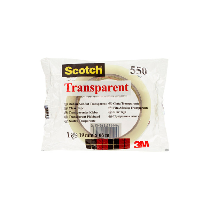 Plakband Scotch 550 19mmx66m transparant