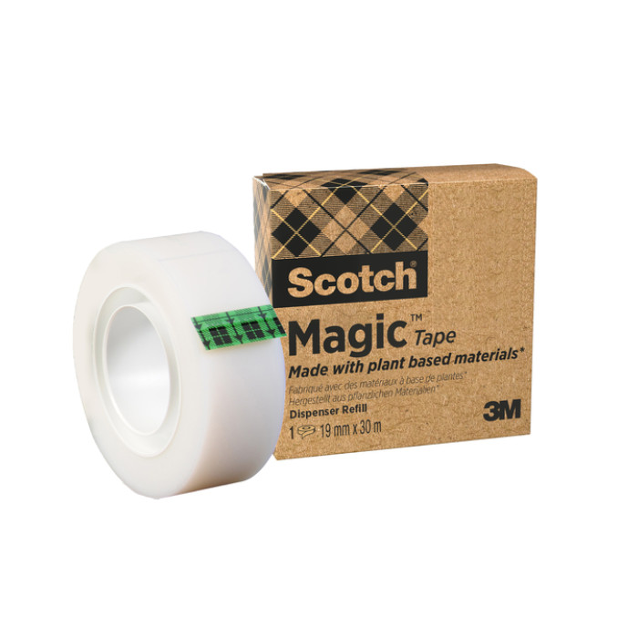 Plakband Scotch Magic 900 19mmx30m onzichtbaar mat