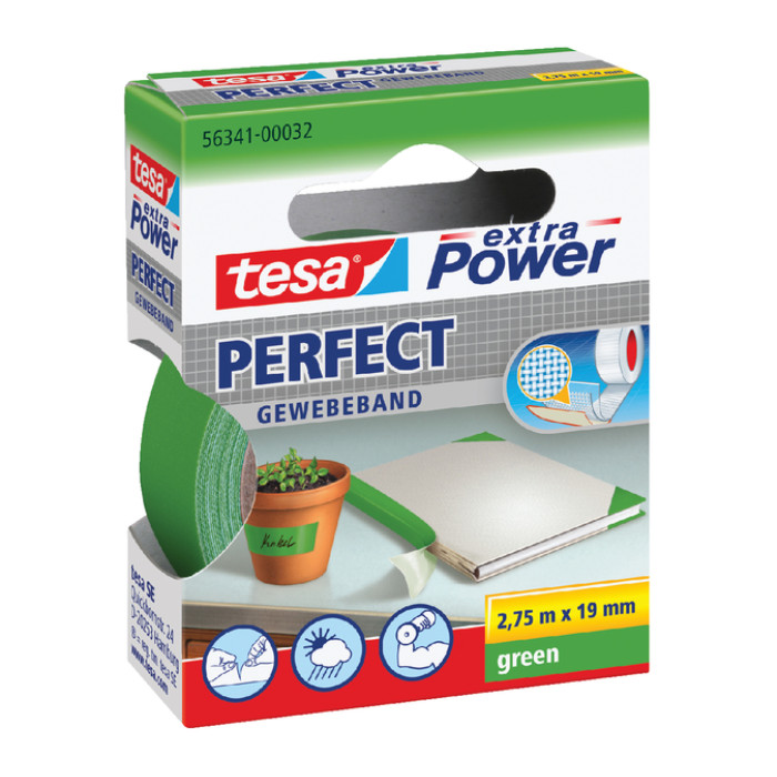 Textieltape tesa® extra Power Perfect 2.75mx19mm groen