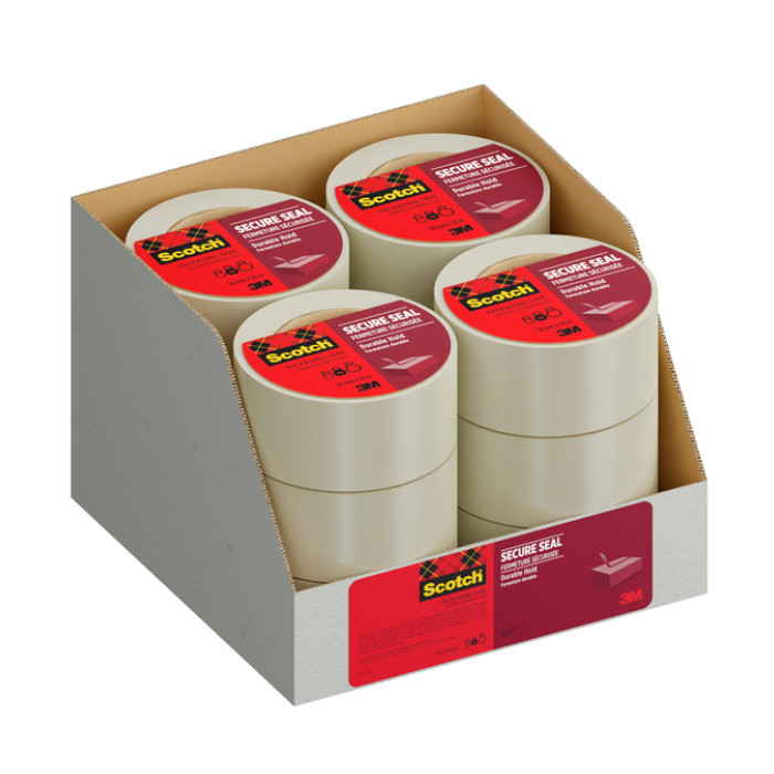 Verpakkingstape Scotch Secure Seal 50mmx50m transparant