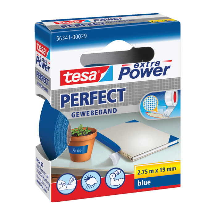 Textieltape tesa® extra Power Perfect 2.75mx19mm blauw
