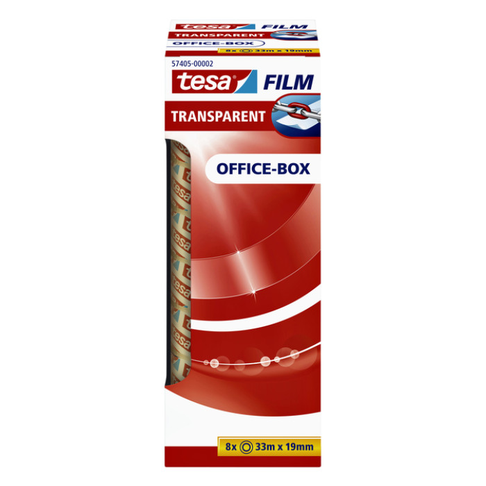 Plakband tesafilm® 33mx19mm transparant 8 rollen