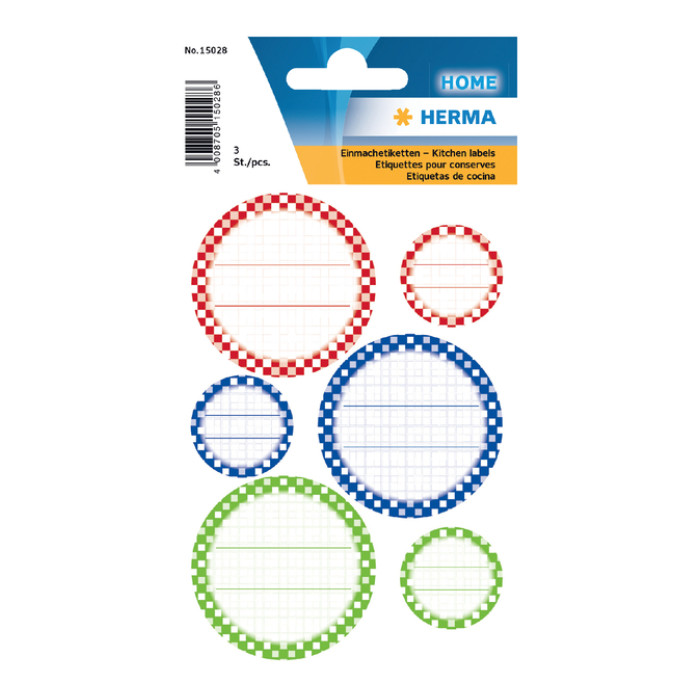 Etiket HERMA 15028 keuken voor deksel bont