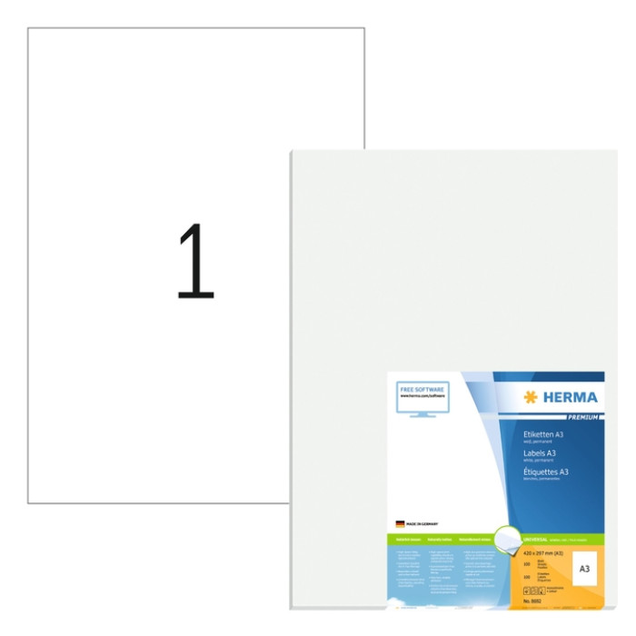 Etiket HERMA 8692 A3 420X297mm 100 etiketten