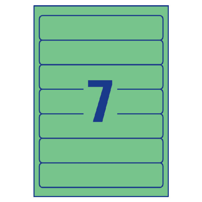 Rugetiket Avery Zweckform smal 38x192mm zelfklevend groen