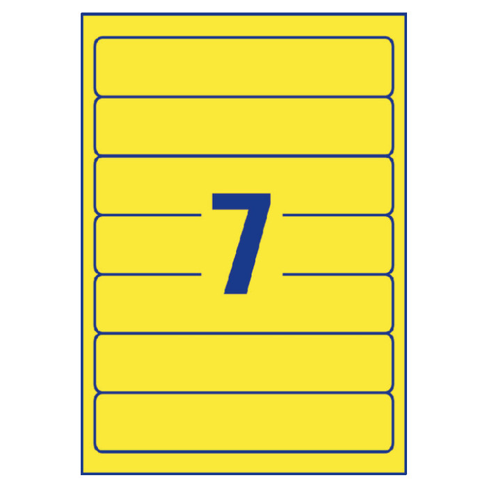 Rugetiket Avery Zweckform smal 38x192mm zelfklevend geel