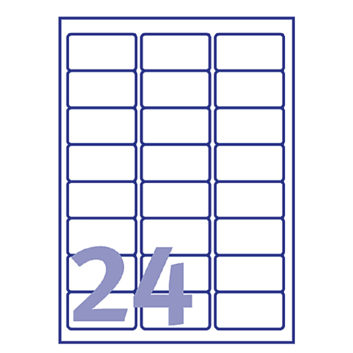 Etiket Avery L4773-20 63.5x33.9mm polyester wit 480 etiketten