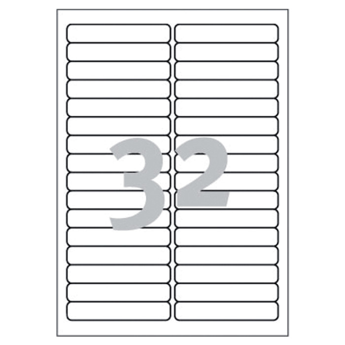 Etiket Avery Zweckform L6031REV-25 96x16.9mm afneembaar wit 800stuks