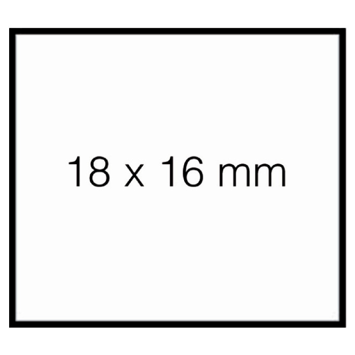 Prijsetiket 18x16mm Sato Duo 16 afneembaar wit