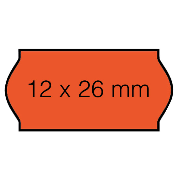 Prijsetiket 12x26mm Sato Samark permanent fluor rood 1500 stuks