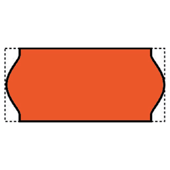 Prijsetiket 12x26mm Sato Samark permanent fluor rood 1500 stuks