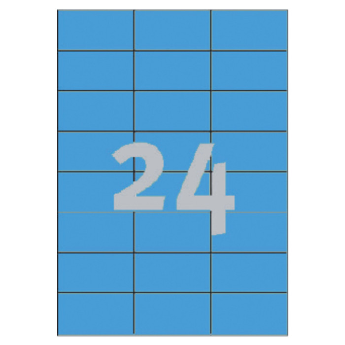 Etiket Avery Zweckform 3449 70x37mm blauw 2400stuks