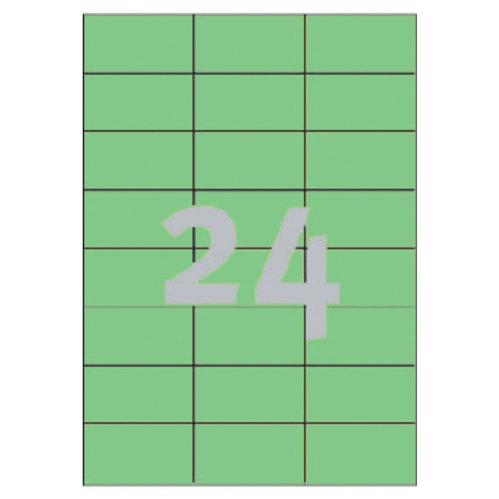 Etiket Avery Zweckform 3450 70x37mm groen 2400stuks
