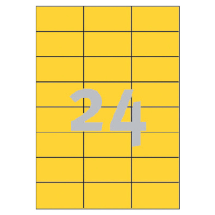 Etiket Avery Zweckform 3451 70x37mm geel 2400stuks