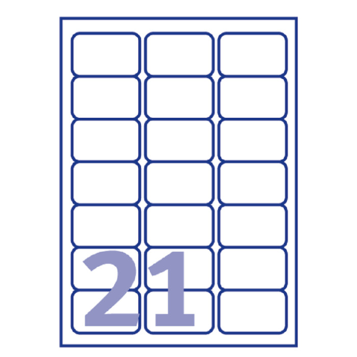 Etiket Avery L7160-40 63.5x38.1mm wit 840 etiketten