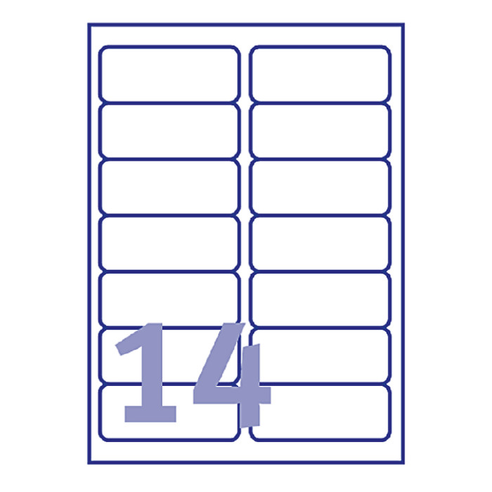 Etiket Avery L7563-25 99.1x38.1mm transparant  mat 350 etiketten