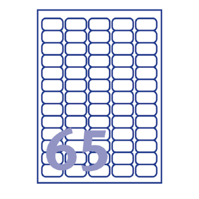 Etiket Avery L7551-25 38.1x21.1mm transparant 1625 etiketten