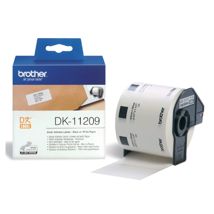 Etiket Brother DK-11209 adressering klein 62x29mm 1 rol á 800 stuks wit