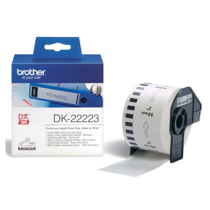 Etiket Brother DK-22223 doorlopend 50mm 1 rol á 30m wit
