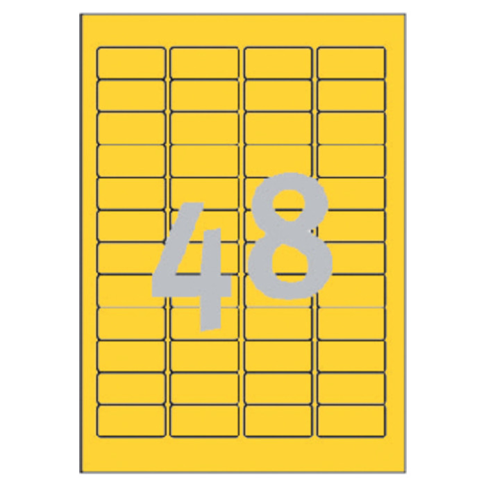 Etiket Avery L6041-20 45.7x21.2mm geel 960 etiketten