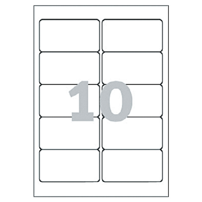 Etiket Avery Zweckform L4744REV-25 96x50.8mm afneembaar wit 250stuks