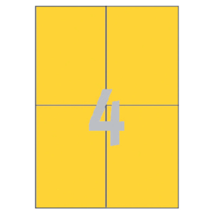 Etiket Avery Zweckform 3459 105x148mm A6 geel 400stuks