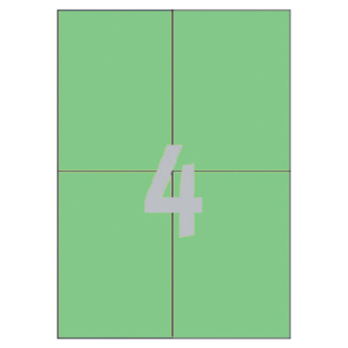 Etiket Avery Zweckform 3458 105x148mm A6 groen 400stuks