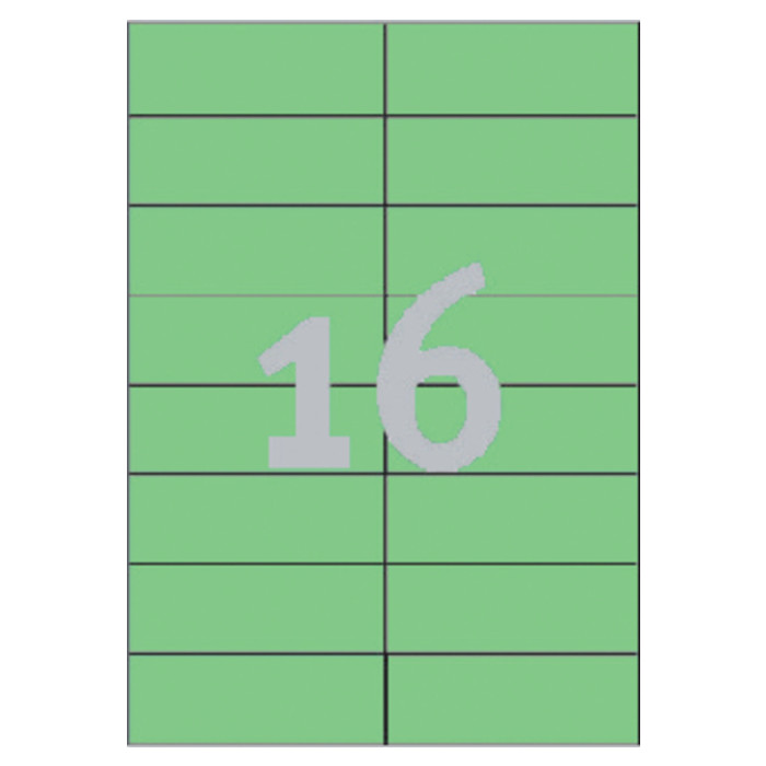 Etiket Avery Zweckform 3454 105x37mm groen 1600stuks