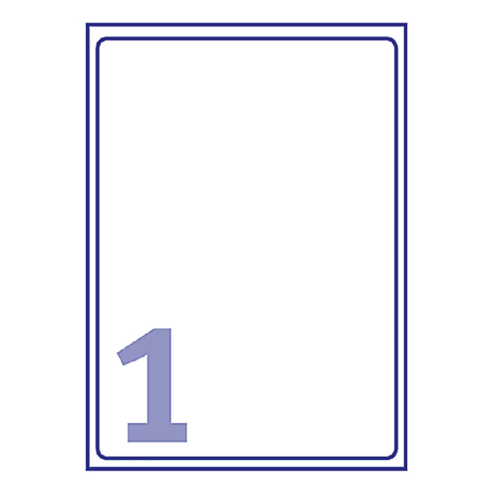 Etiket Avery L4775-20 210x297mm polyester wit 20 etiketten