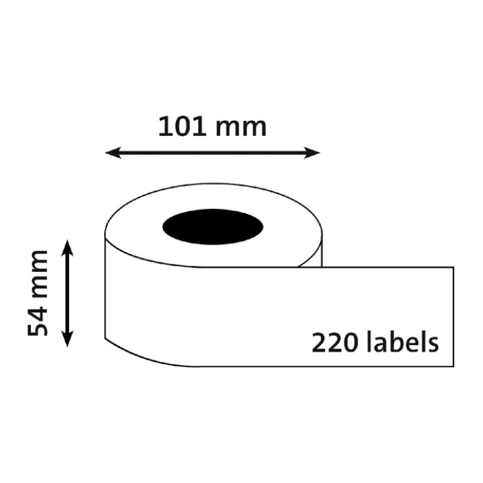 Labeletiket Quantore 99014 54x101mm adres wit