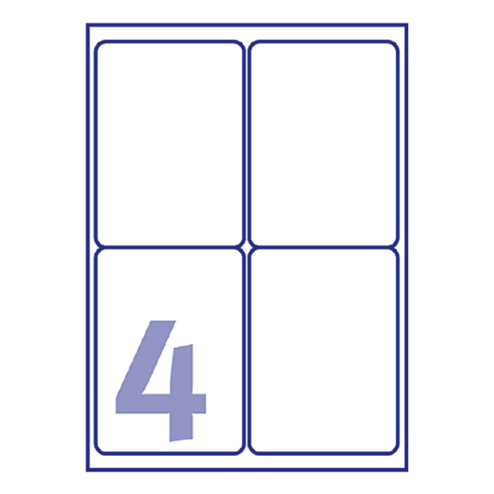 Etiket Avery J8169-25 99.1x139mm wit 100 etiketten