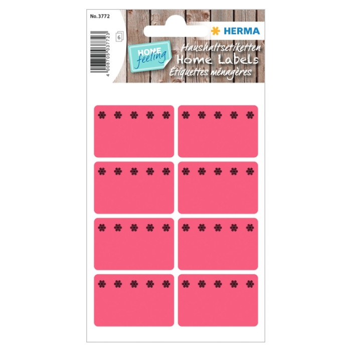 Etiket HERMA 3772 26x40mm diepvries rood 48stuks